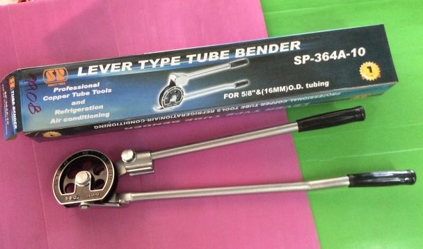 ชื่อ : เบนเดอร์ดัดท่อทองแดงแอร์  NAME : LEVER  TYPE  TUBE  BENDER  ยี่ห้อ : SP  รุ่น : SP-364A-10  รายละเอียด : ดัดท่อทองแดง ขนาด  5/8 หุน  ราคา : XXX บาท