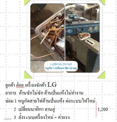 ซ่อมเครื่องซักผ้า LG บ้านคุณค๋อย เปลี่ยนนาฬิกา ราคาถูกต้องที่ บจก อุดรเครื่องเย็น โทร 042-204471