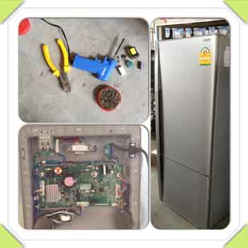 ตู้เย็น panasonic รุ่น NR-B41MV4  ตู้เย็นถูกไฟกระชากทำให้แผงเสีย ได้ซ่อมแผงคะ 